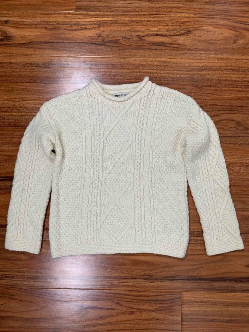 Buck Mason Rollneck Cable Knit Merino Wool Sweater Women's XS